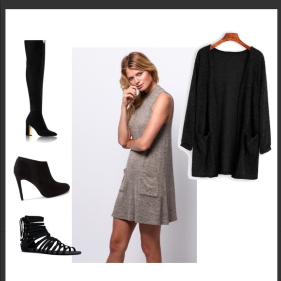 Sleeveless mock neck dress - Picture 6 of 6